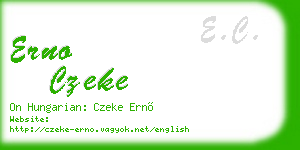 erno czeke business card